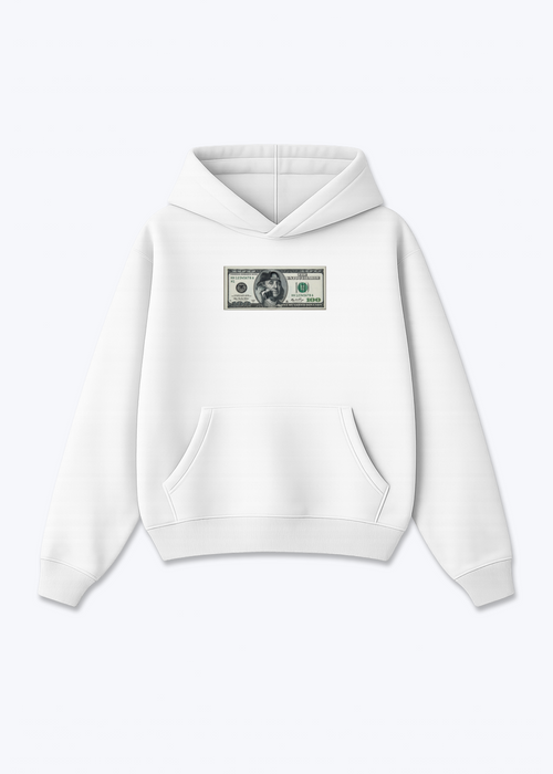 Oversized Hoodie - White Front (Designed)