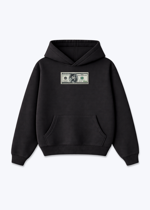 Oversized Hoodie - Black Front (Designed)