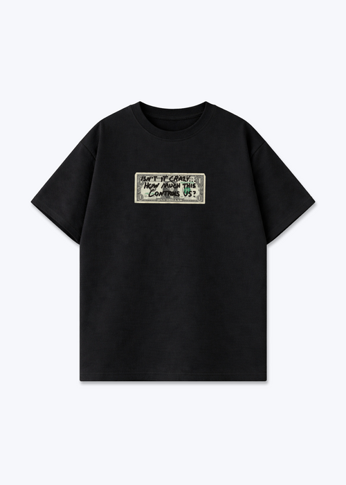 Oversized Shirt - Black Front (Designed)