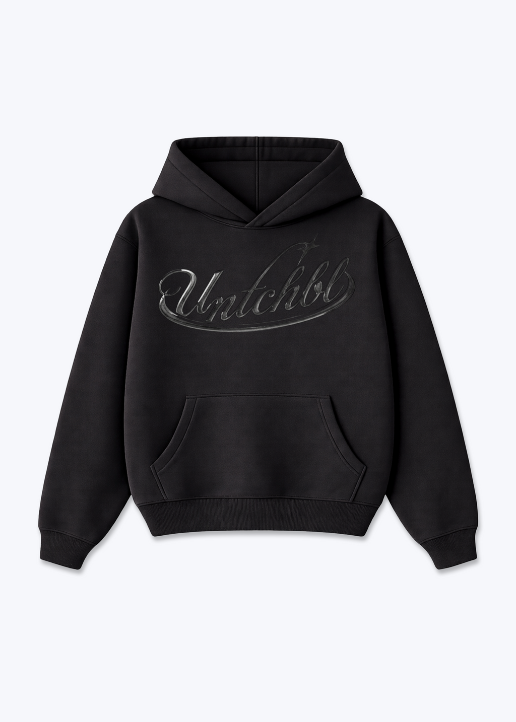 UNTCHBL BASIC HOODIE - Black Front (Designed)