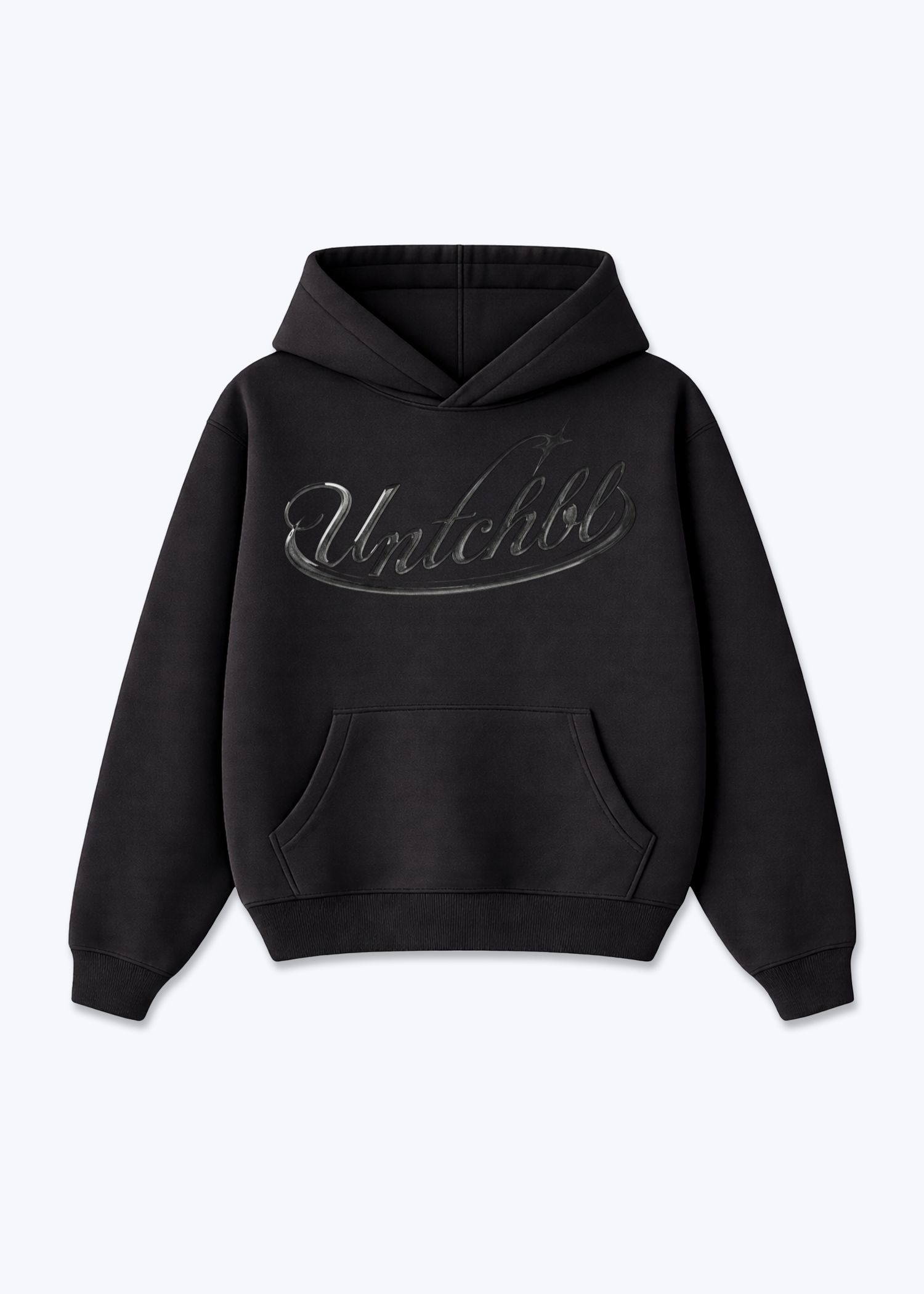 UNTCHBL BASIC HOODIE - Black Front (Designed)
