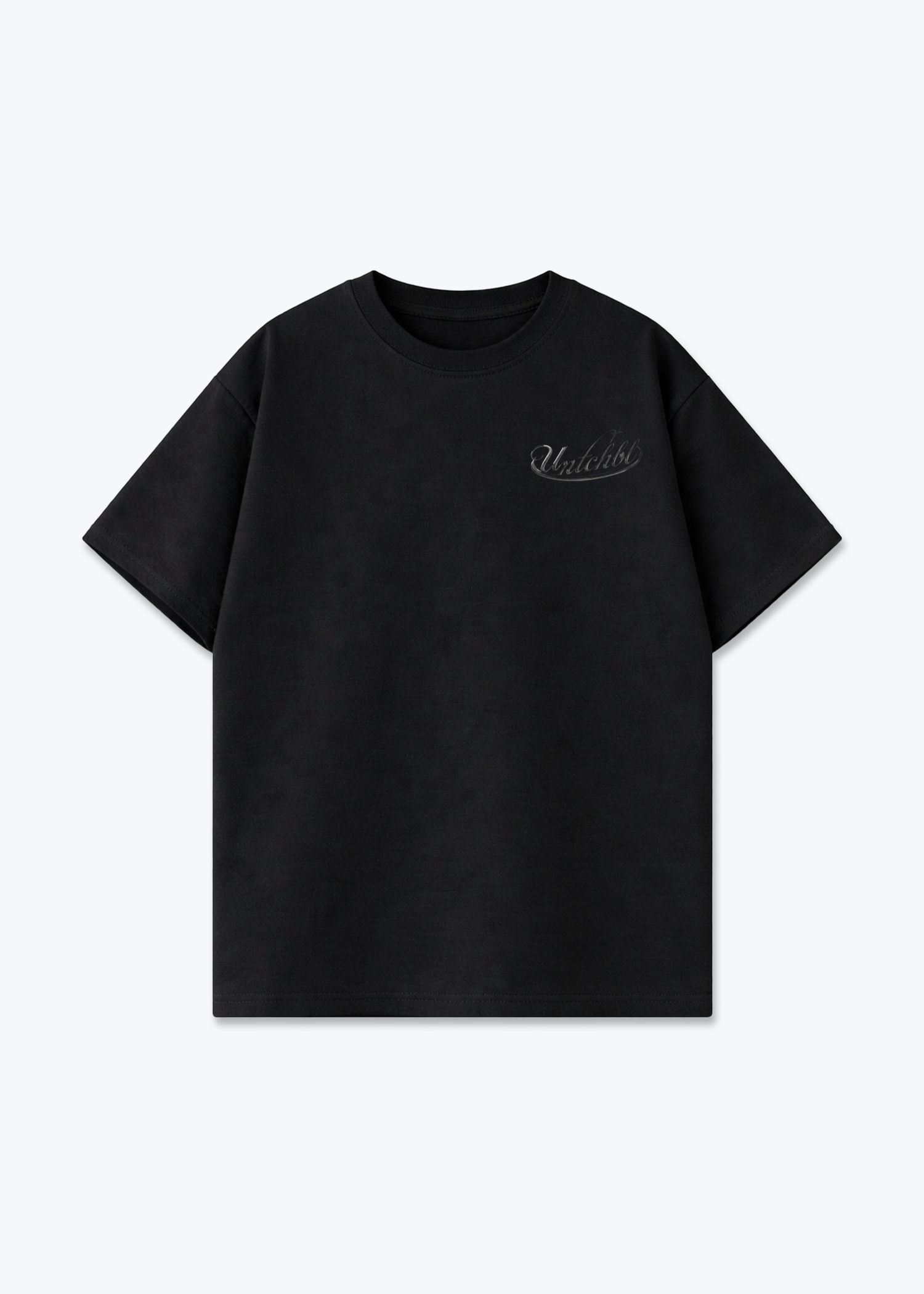 Oversized Shirt - Black Front (Designed)