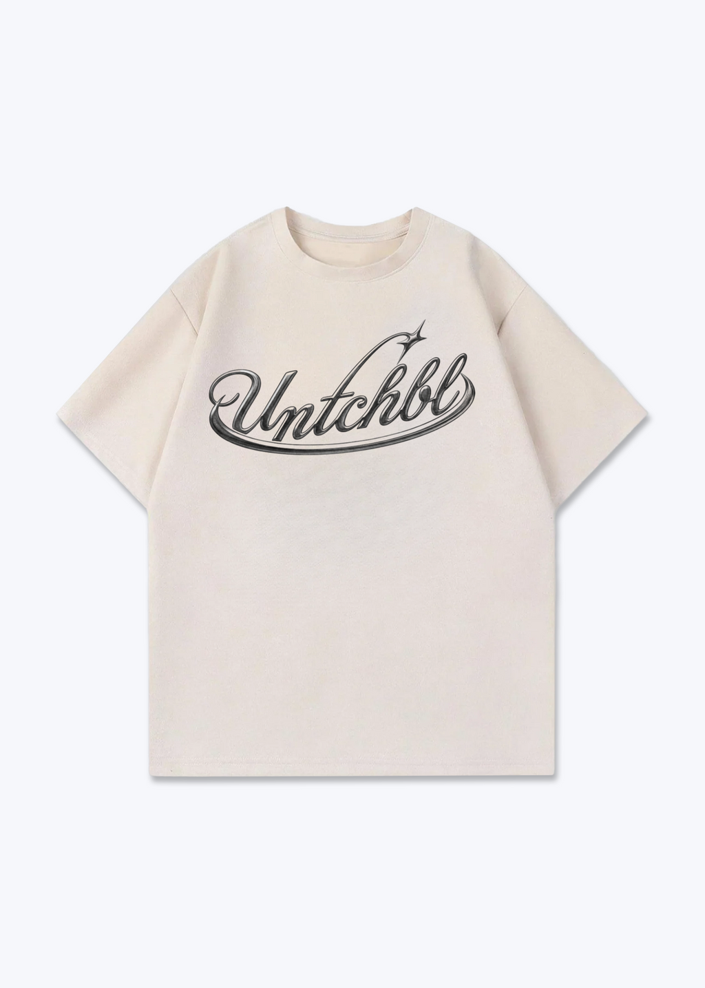 Oversized Shirt - Beige Front (Designed)