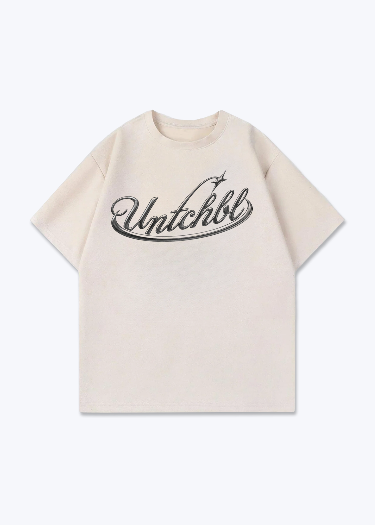 Oversized Shirt - Beige Front (Designed)