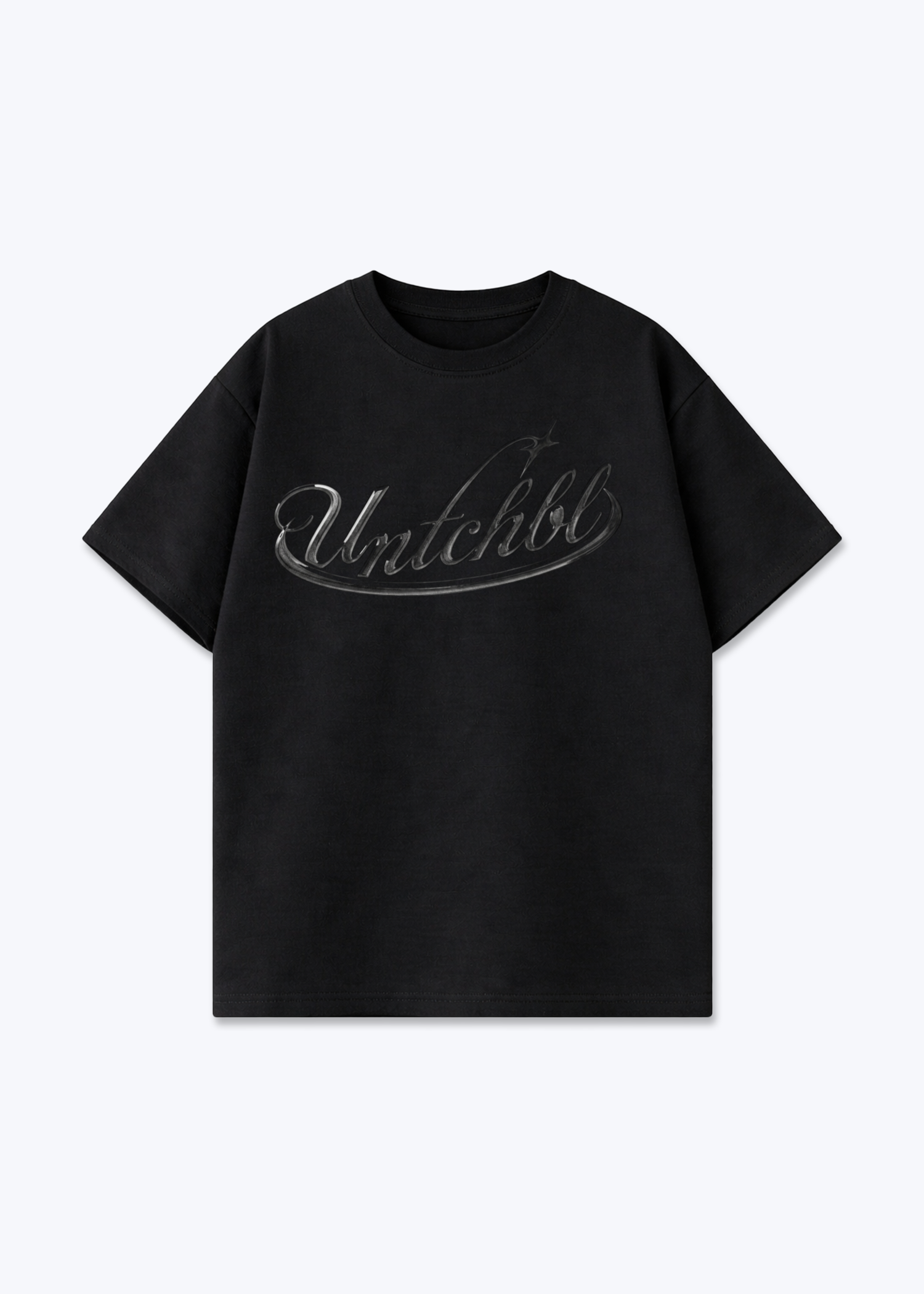Oversized Shirt - Black Front (Designed)