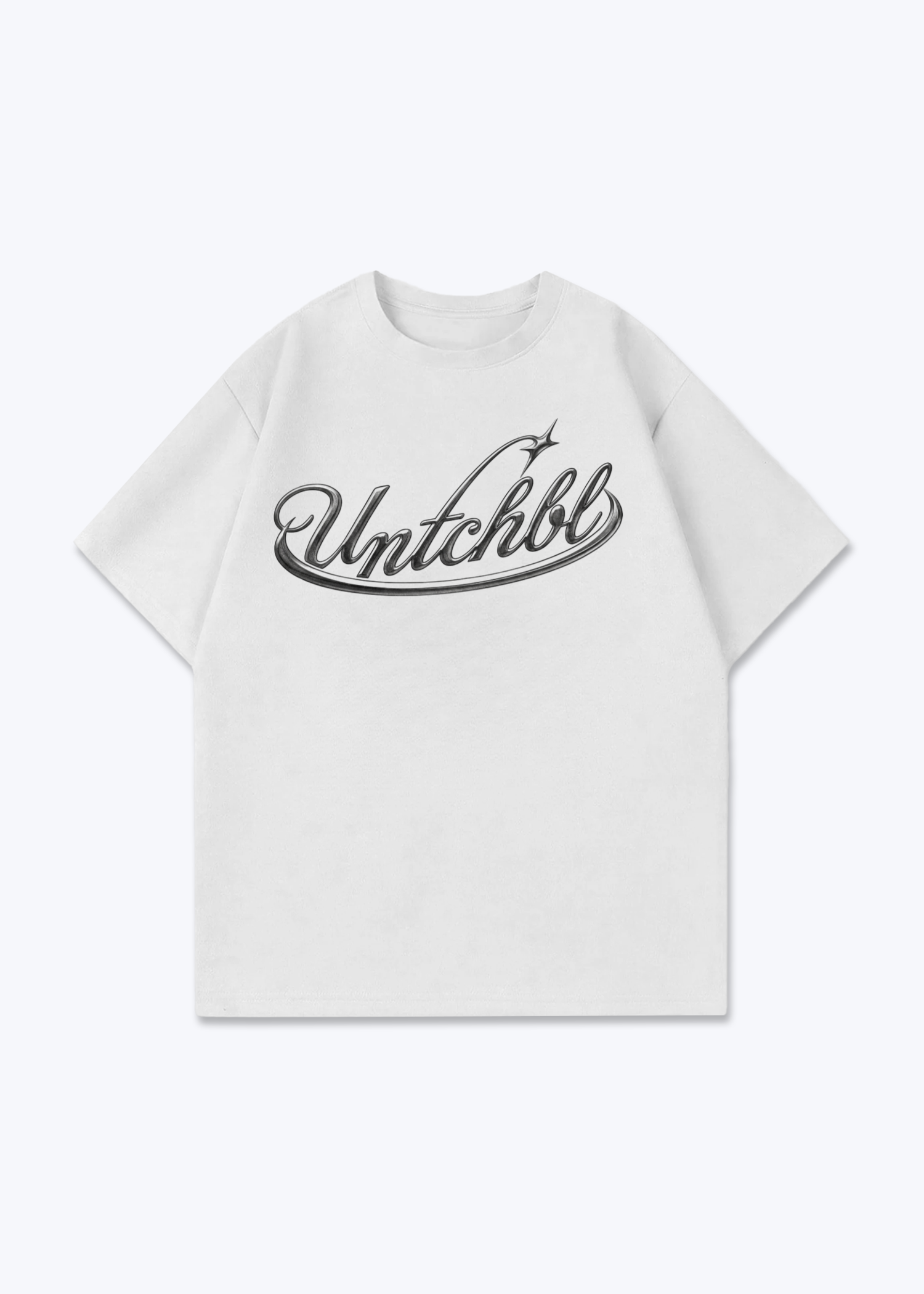 Oversized Shirt - White Front (Designed)