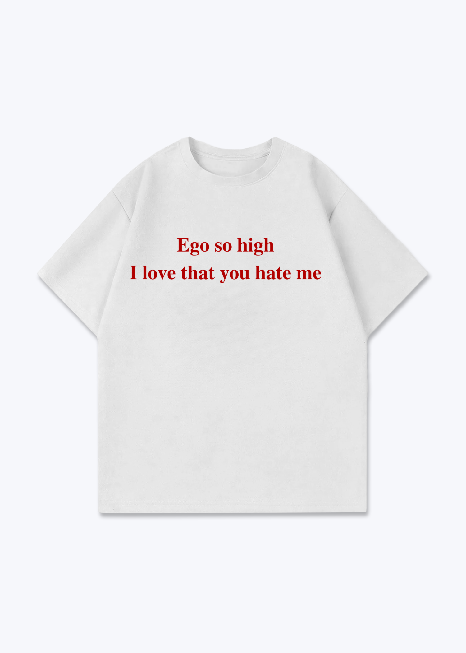 Oversized Shirt - White Front (Designed)
