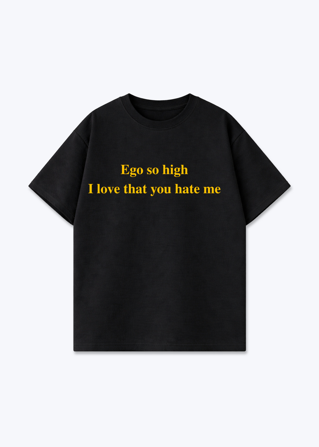 Oversized Shirt - Black Front (Designed)