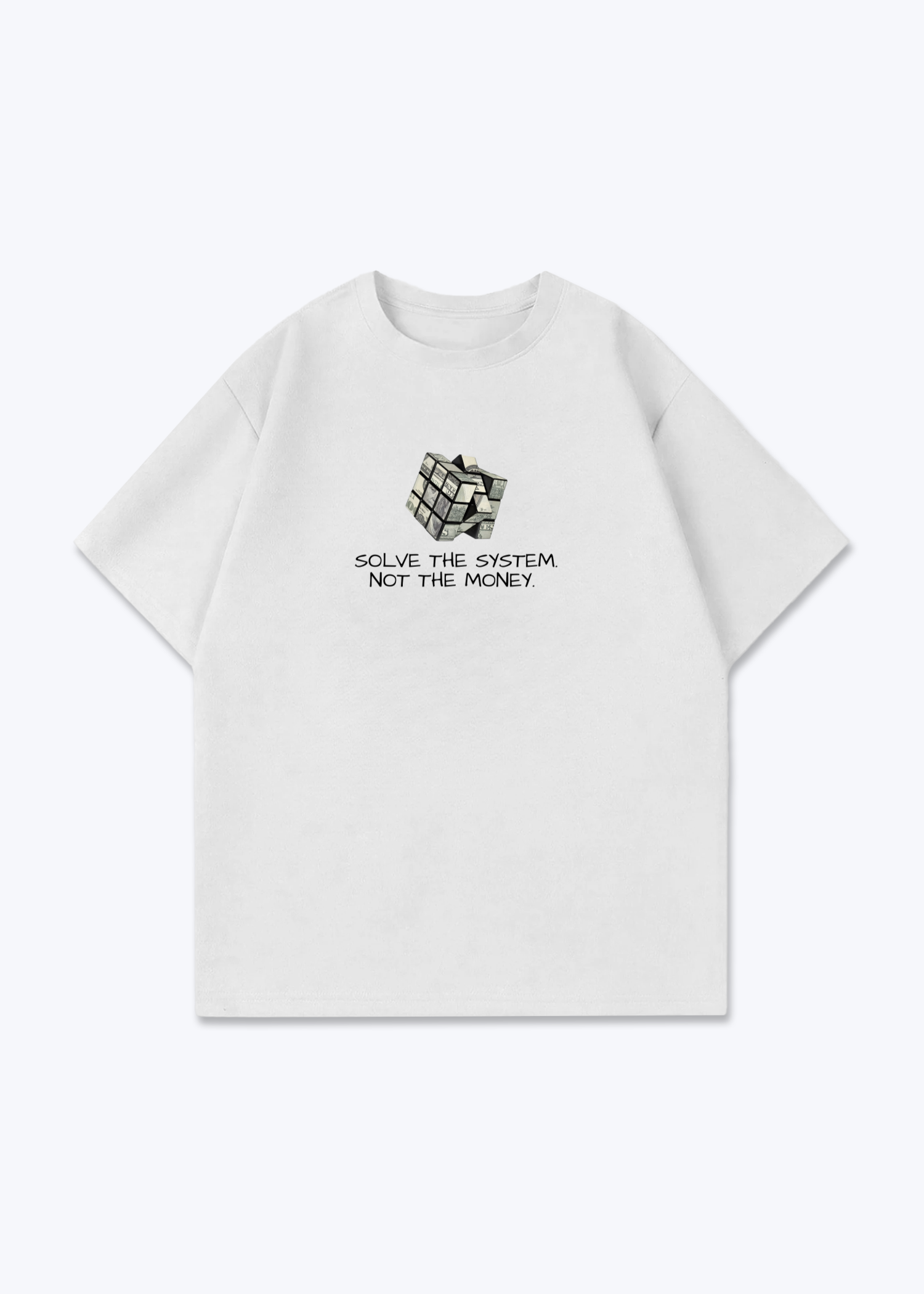 SOLVE THE SYSTEM TEE - White Front (Designed)