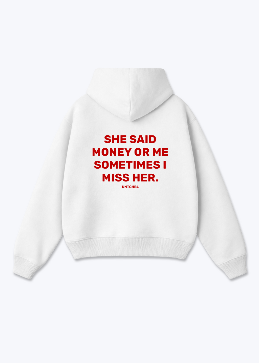 SHE SAID HOODIE - White Back (Designed)