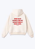 SHE SAID HOODIE - Beige Back (Designed)