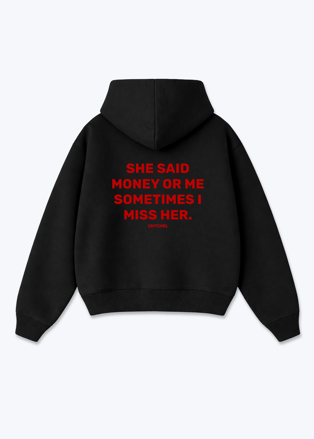 SHE SAID HOODIE - Black Back (Designed)