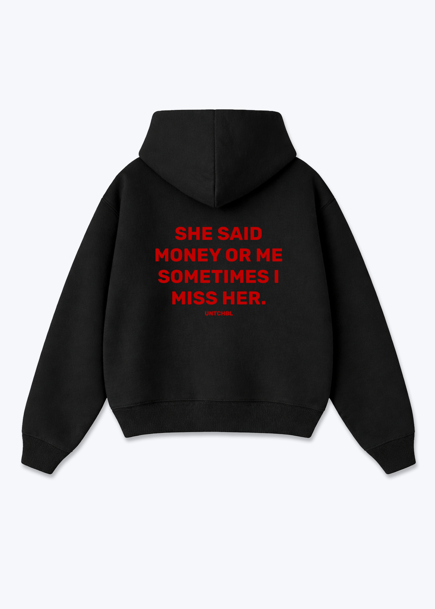 SHE SAID HOODIE - Black Back (Designed)
