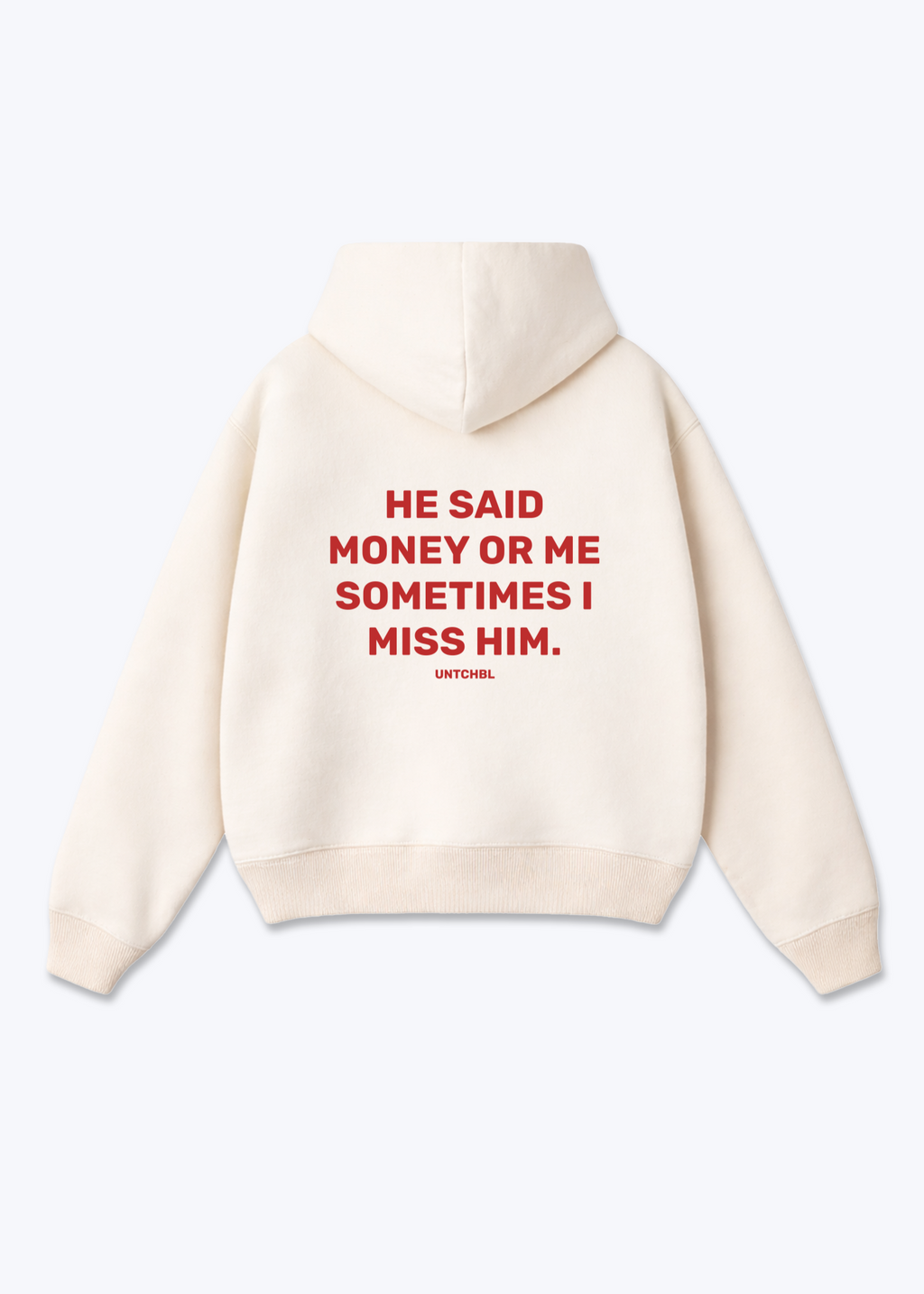 HE SAID HOODIE - Beige Back (Designed)