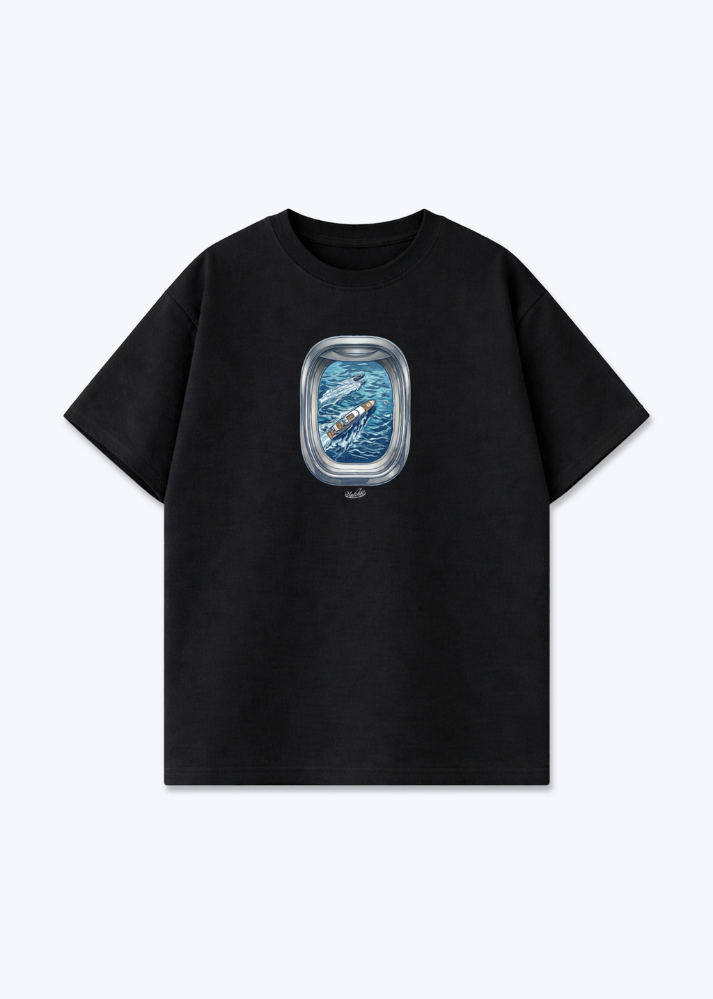 Oversized Shirt - Black Front (Designed)
