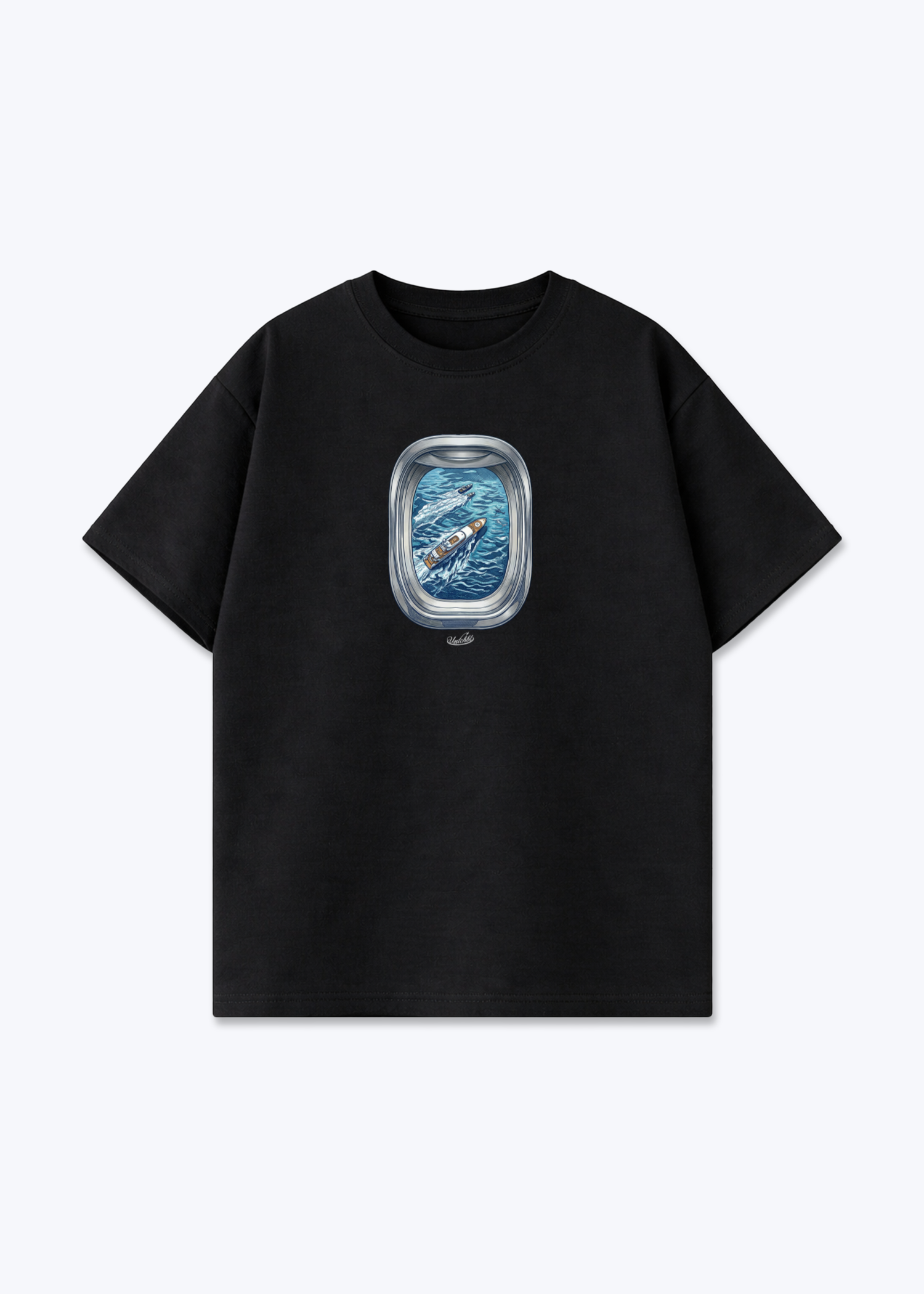 Oversized Shirt - Black Front (Designed)