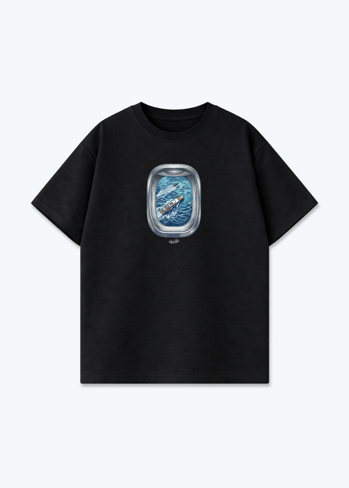 Oversized Shirt - Black Front (Designed)