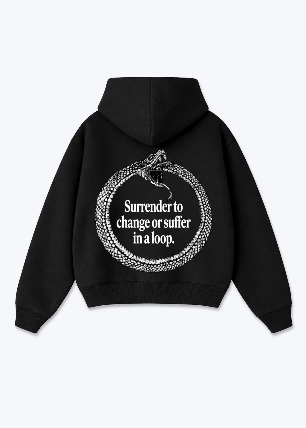 SURRENDER TO CHANGE HOODIE - Black Back (Designed)