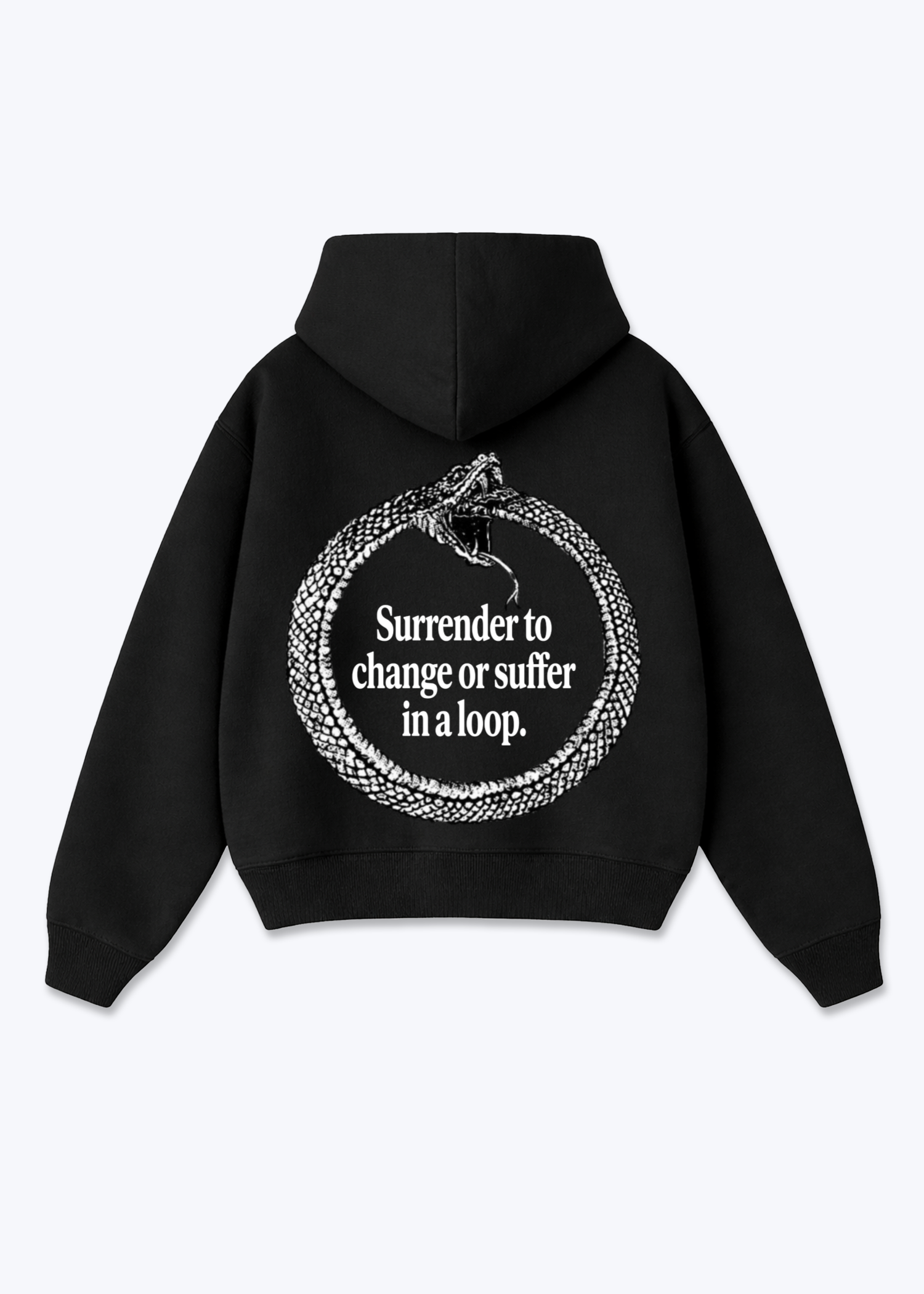 SURRENDER TO CHANGE HOODIE - Black Back (Designed)