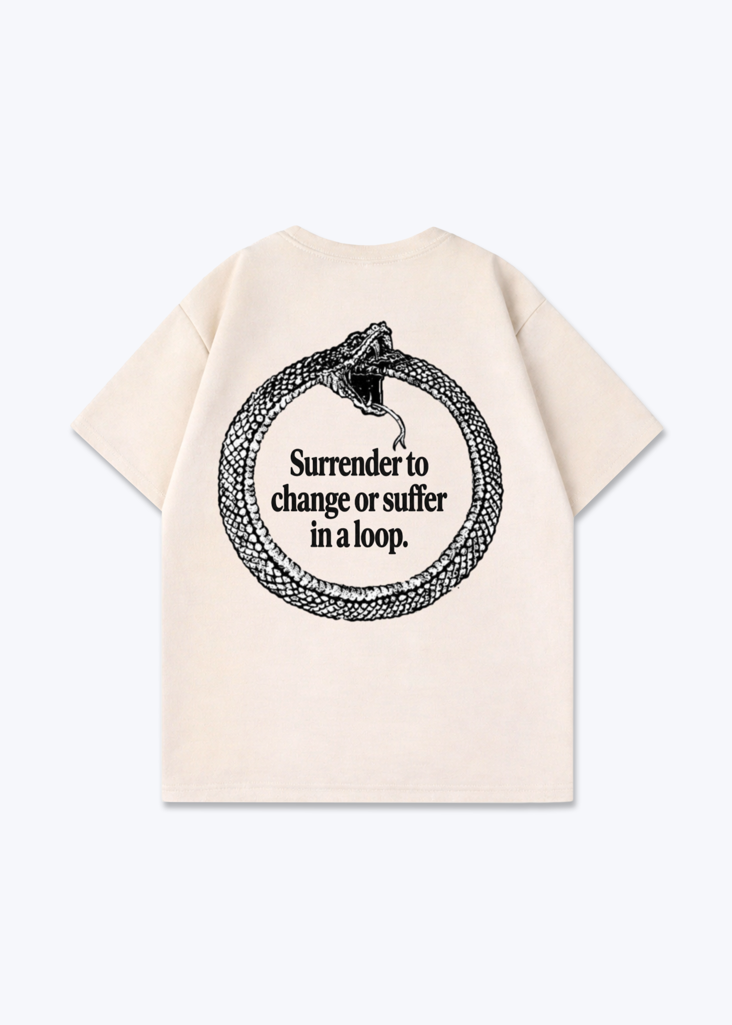 SURRENDER TO CHANGE TEE - Beige Back (Designed)