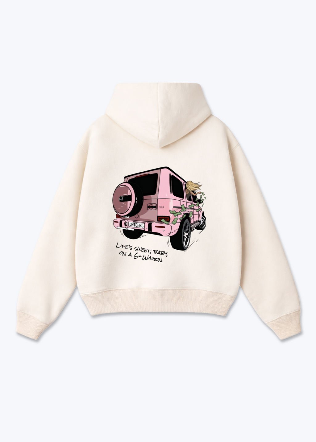 G-WAGON HOODIE - Beige Back (Designed)