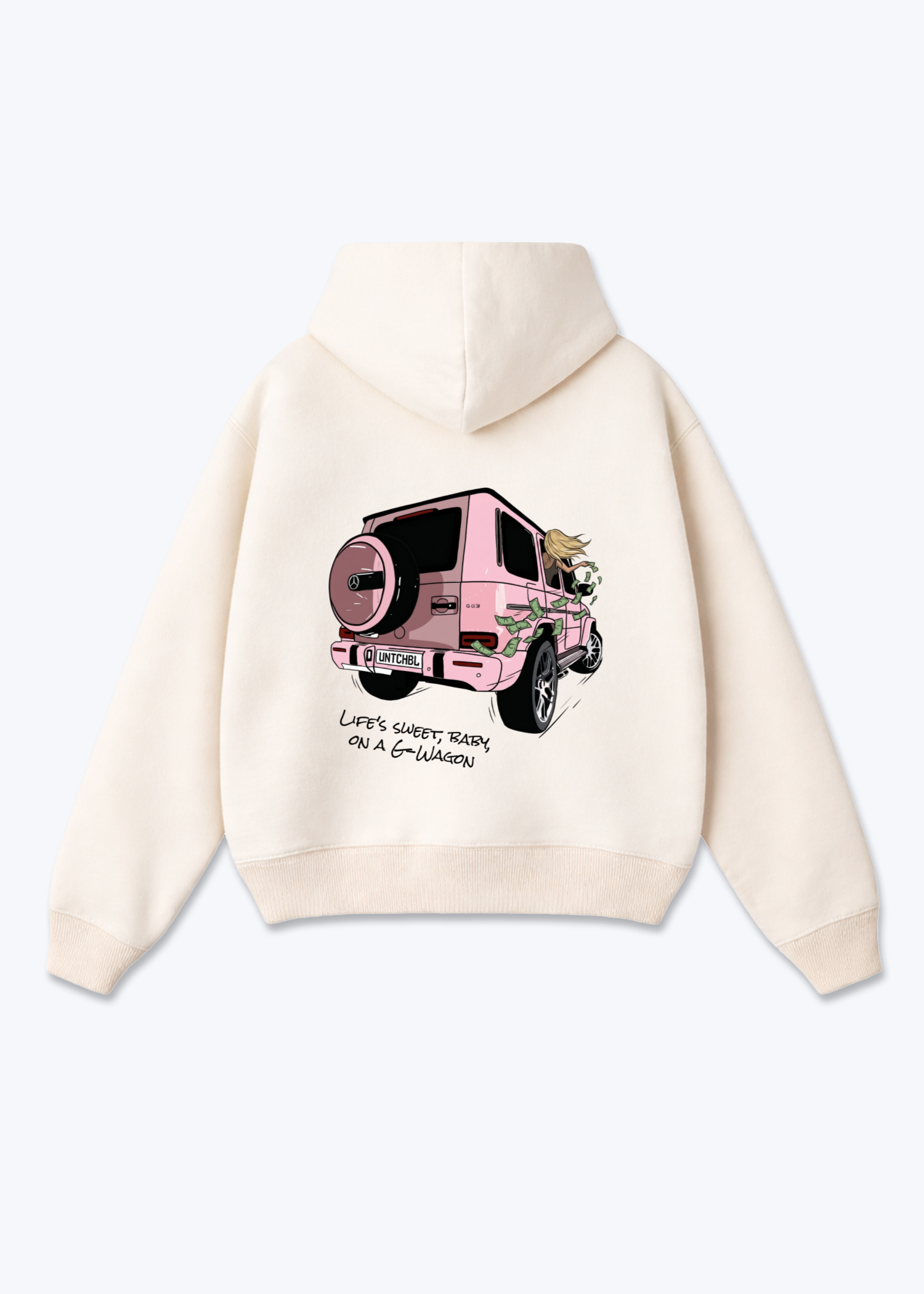 G-WAGON HOODIE - Beige Back (Designed)
