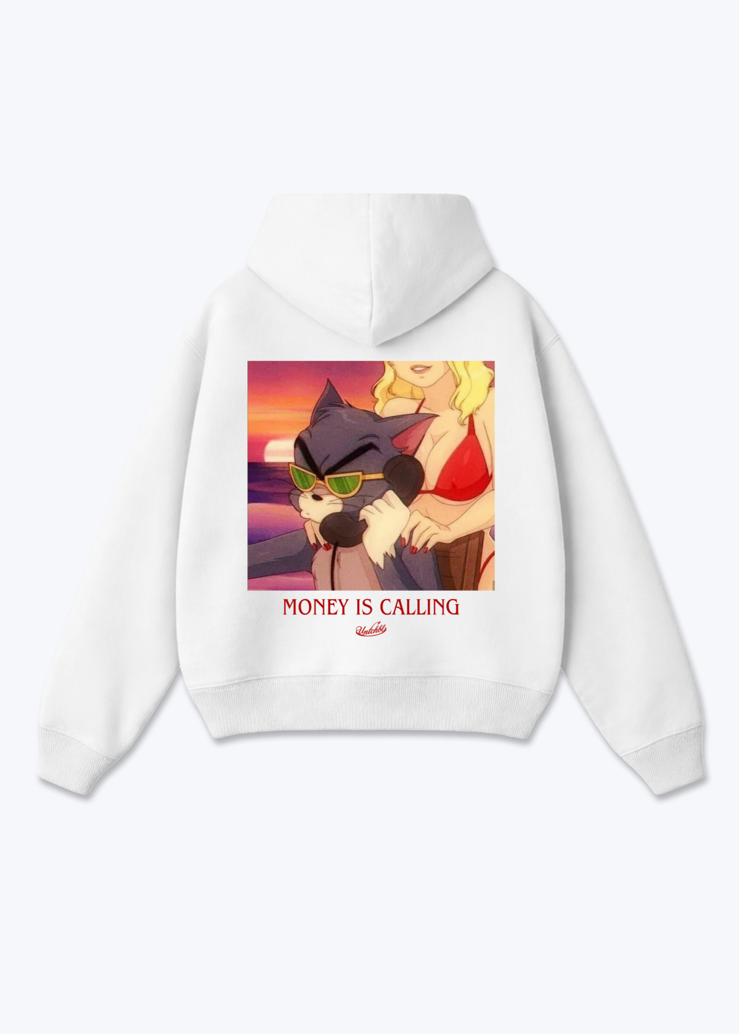 MONEY IS CALLING HOODIE - White Back (Designed)