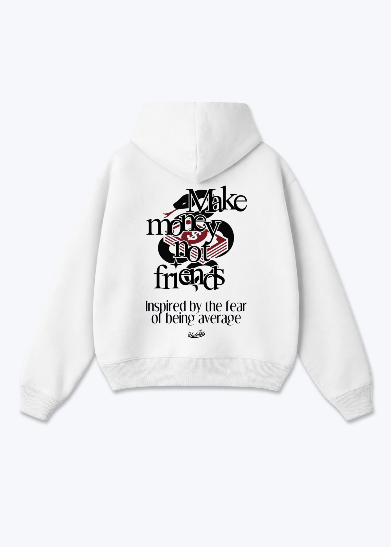 MMNF HOODIE - White Back (Designed)