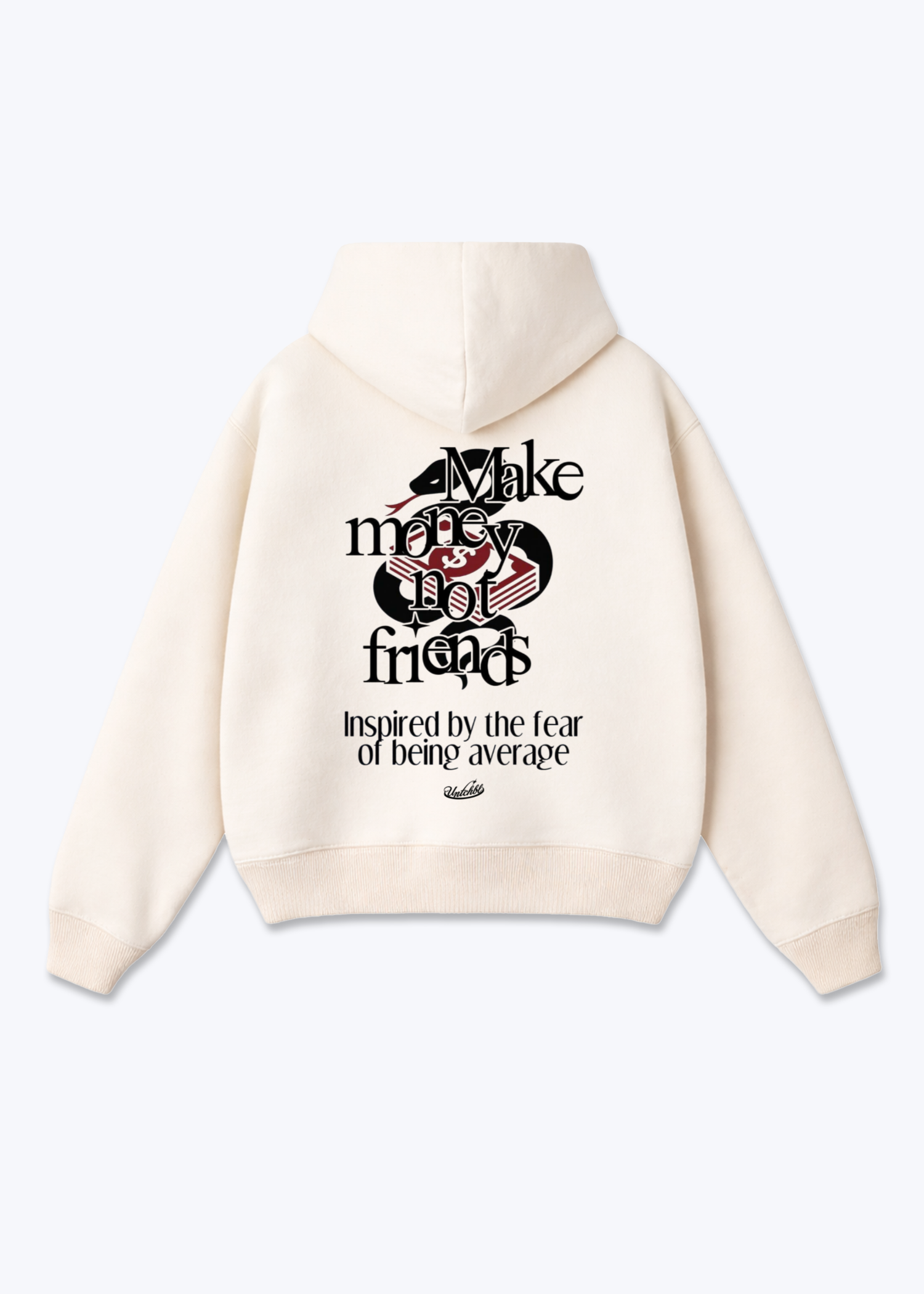MMNF HOODIE - Beige Back (Designed)