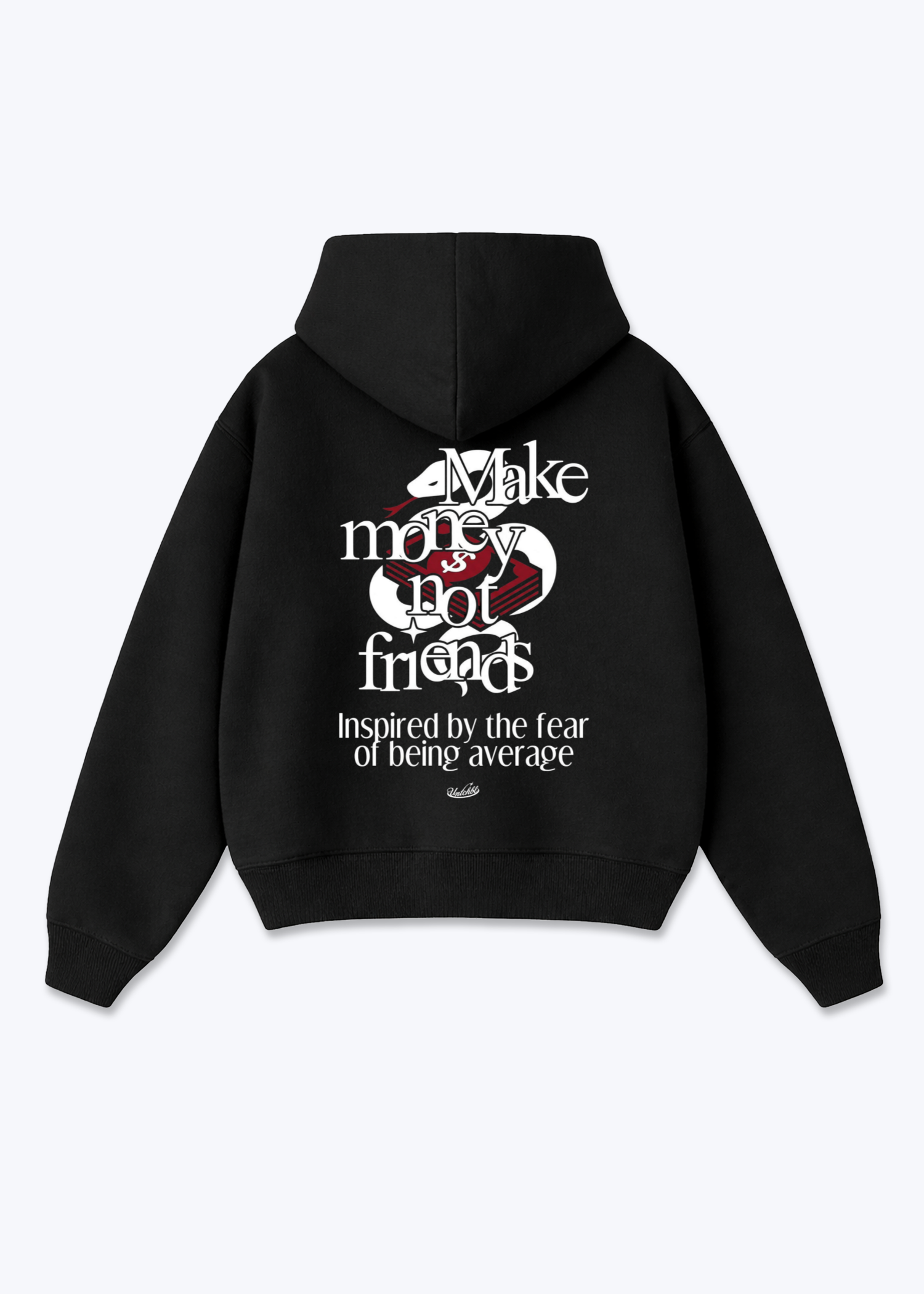 MMNF HOODIE - Black Back (Designed)