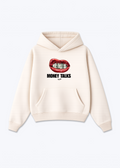 MONEY TALKS HOODIE - Beige Front (Designed)