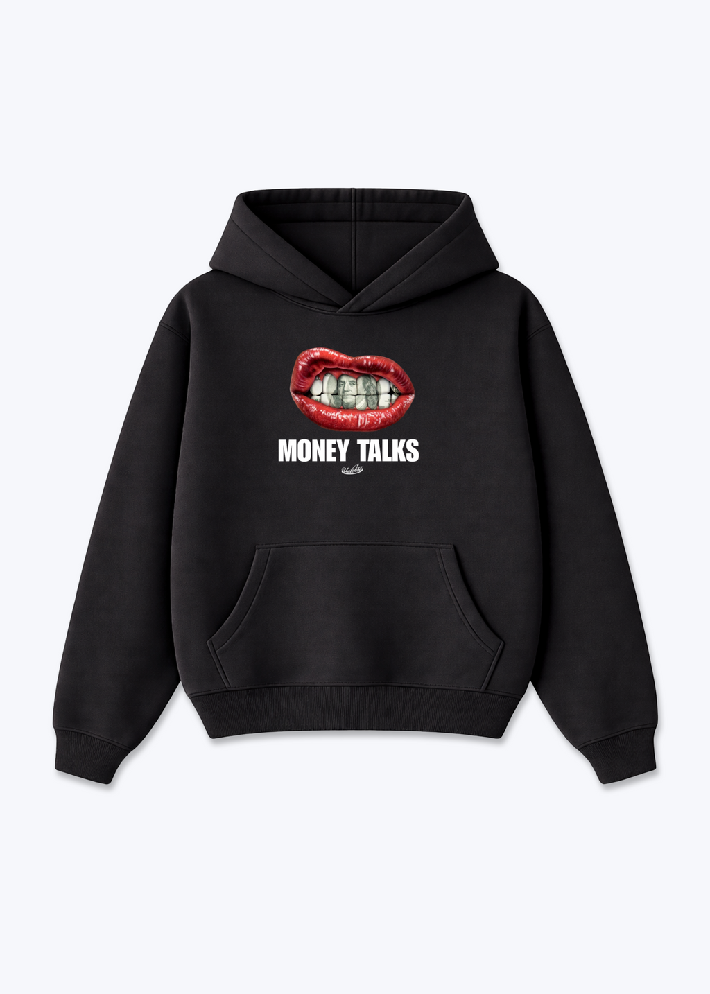 MONEY TALKS HOODIE - Black Front (Designed)