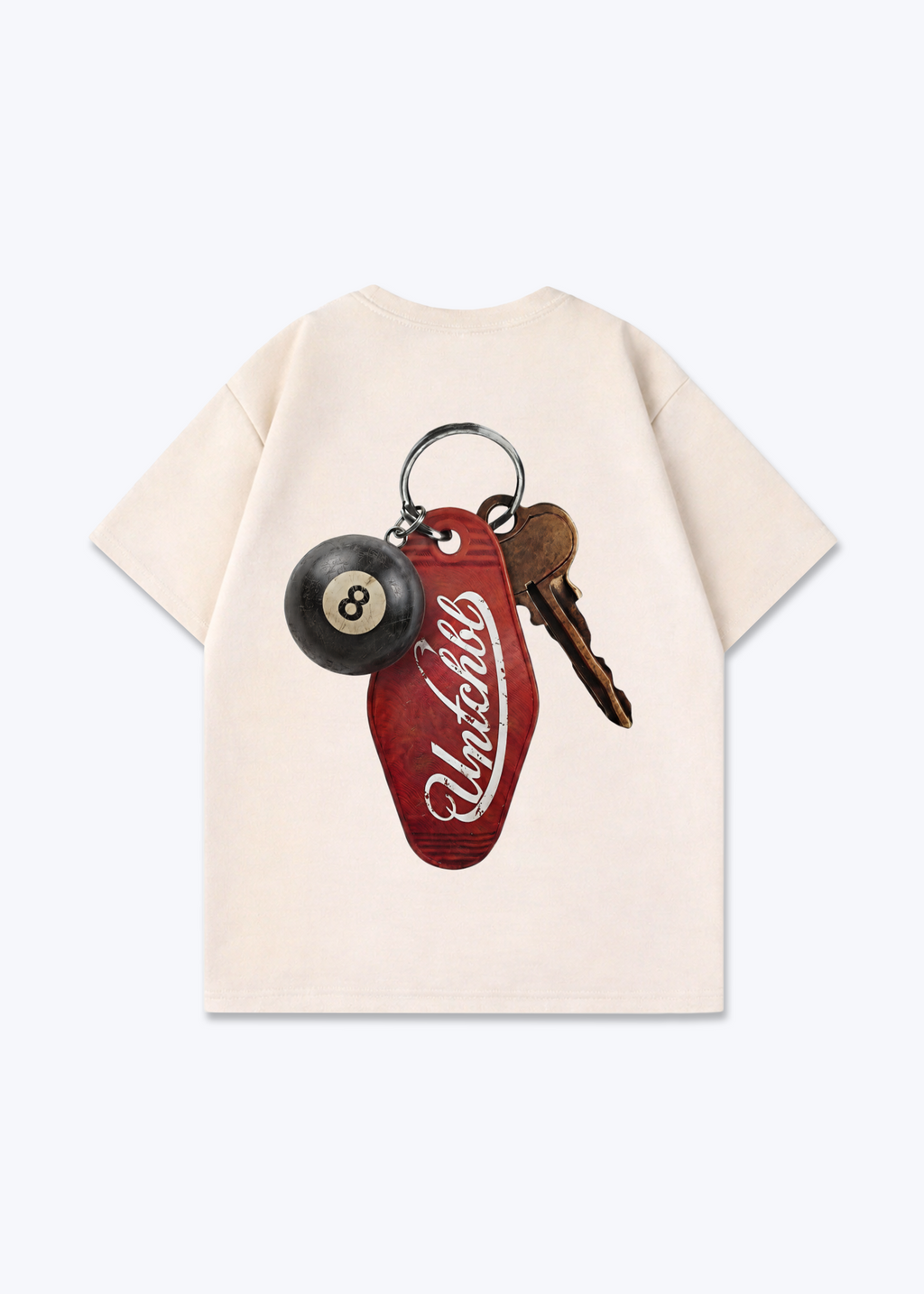 KEY CHANE TEE - Beige Back (Designed)