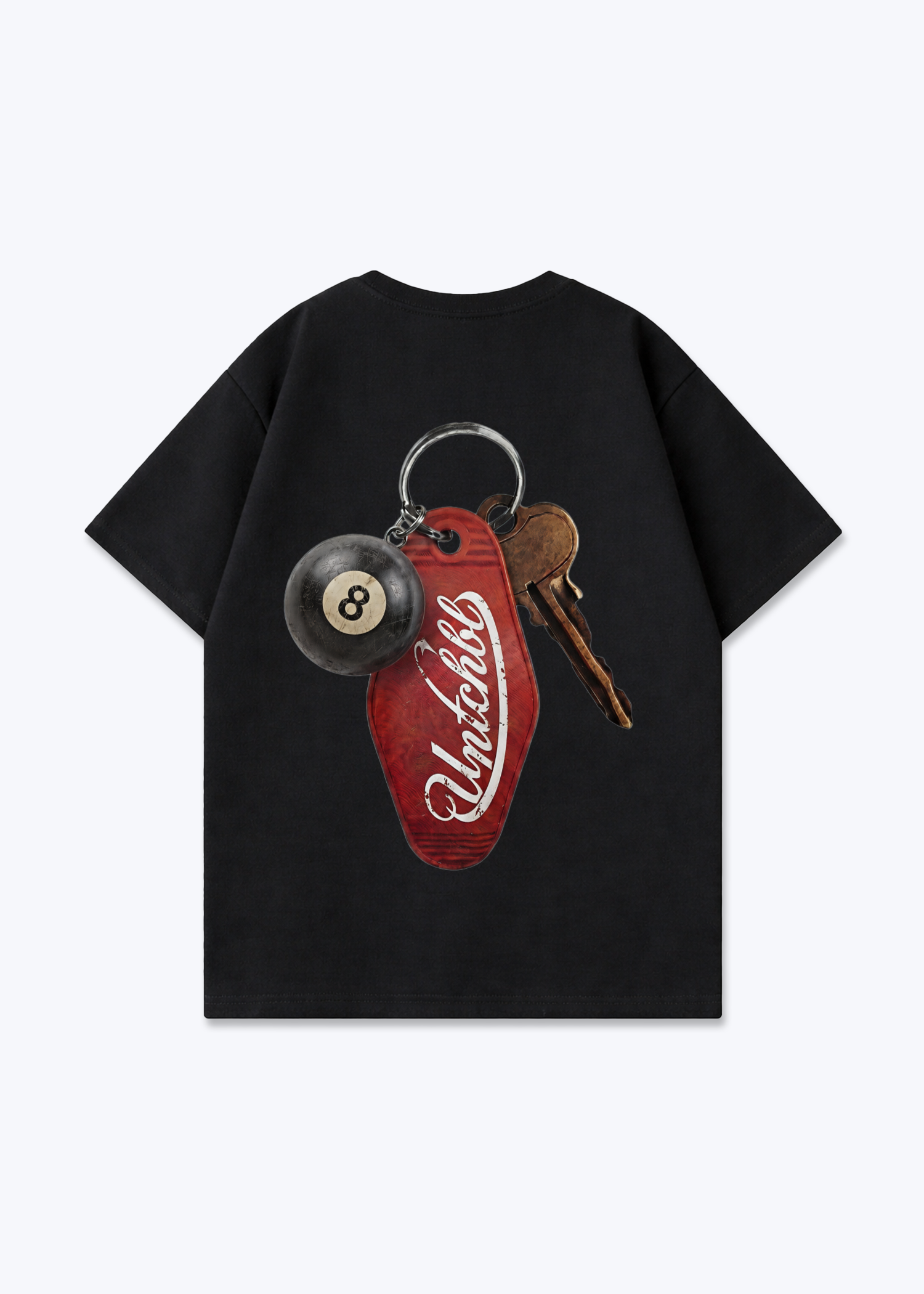KEY CHANE TEE - Black Back (Designed)