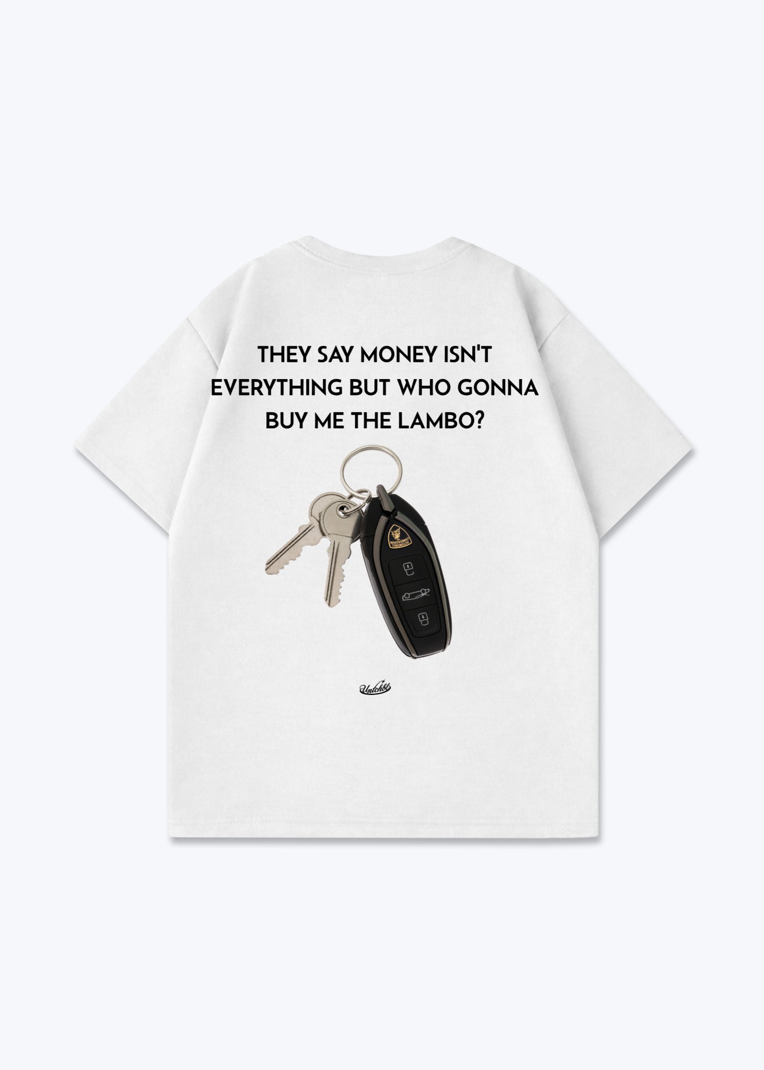 LAMBO KEY TEE - White Back (Designed)