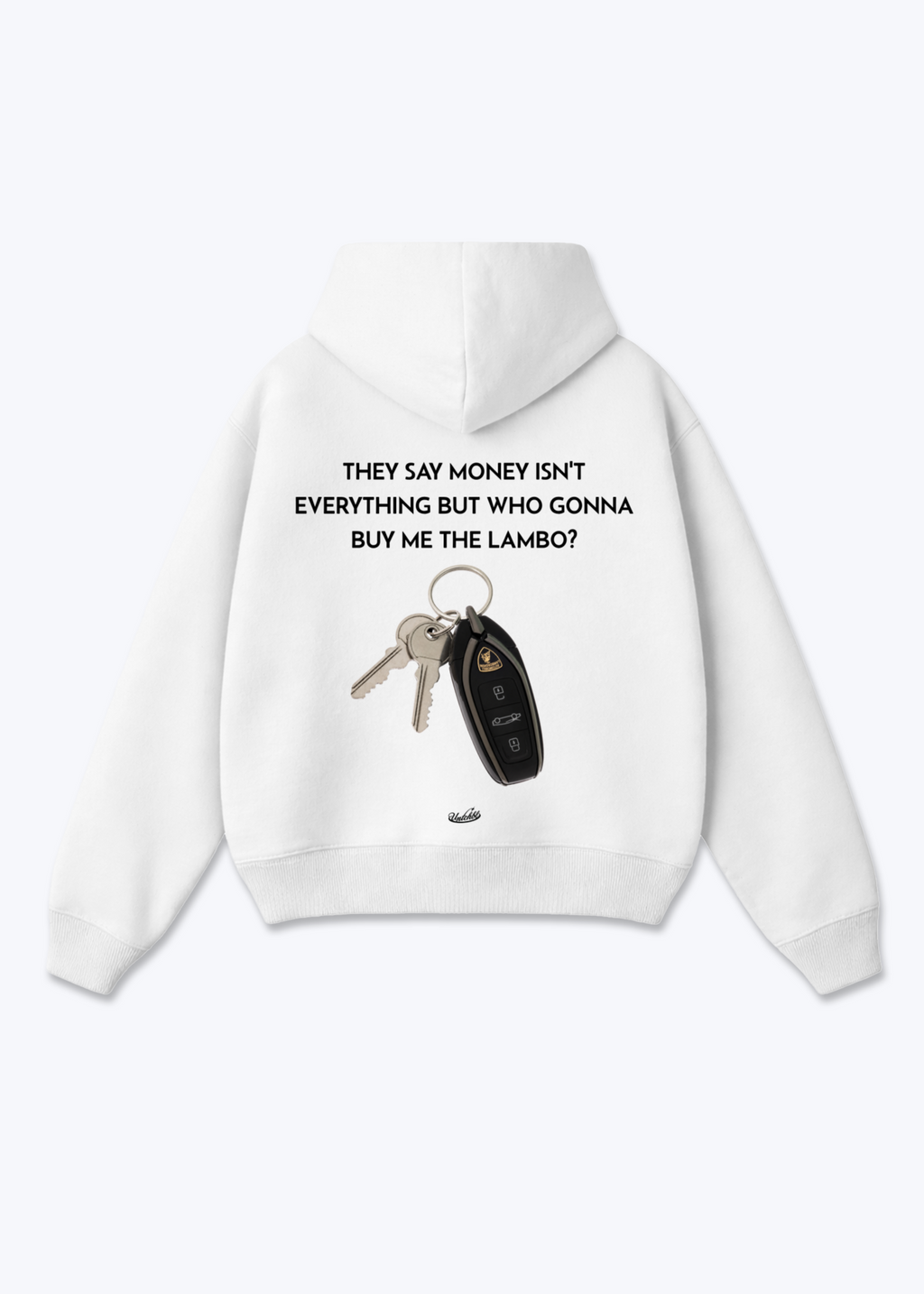 LAMBO KEY HOODIE - White Back (Designed)