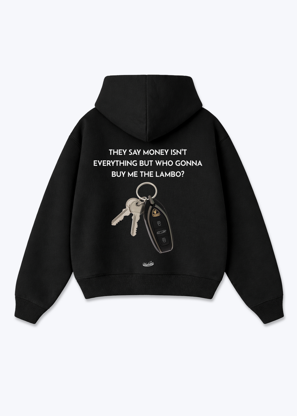 LAMBO KEY HOODIE - Black Back (Designed)