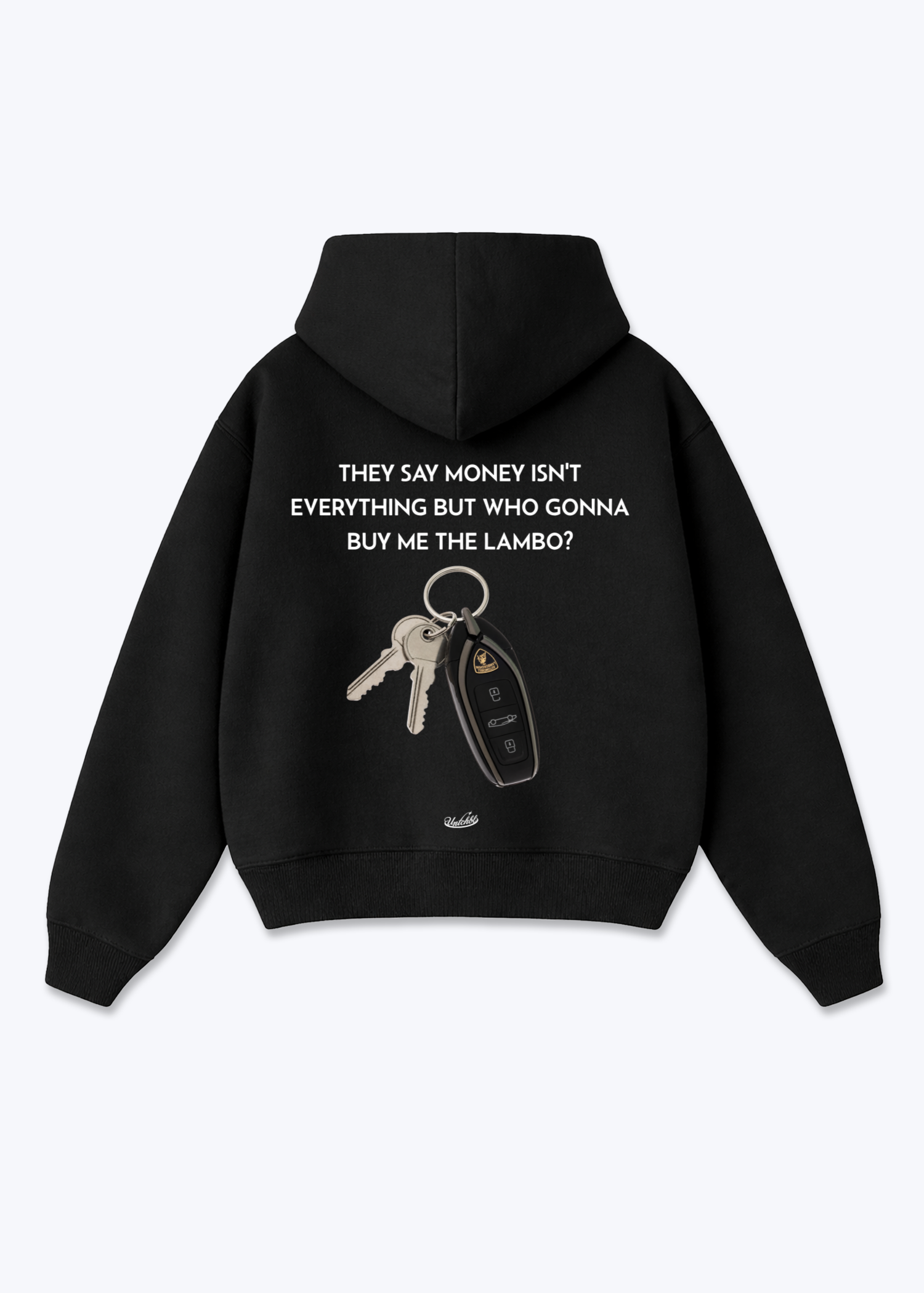 LAMBO KEY HOODIE - Black Back (Designed)