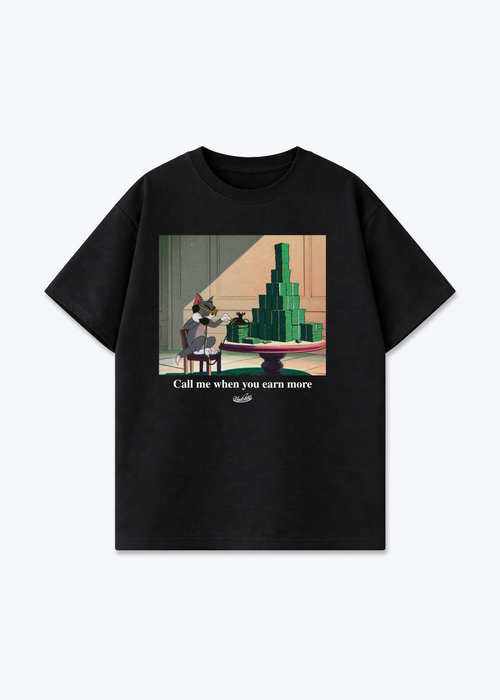 CALL ME TEE - Black Front (Designed)