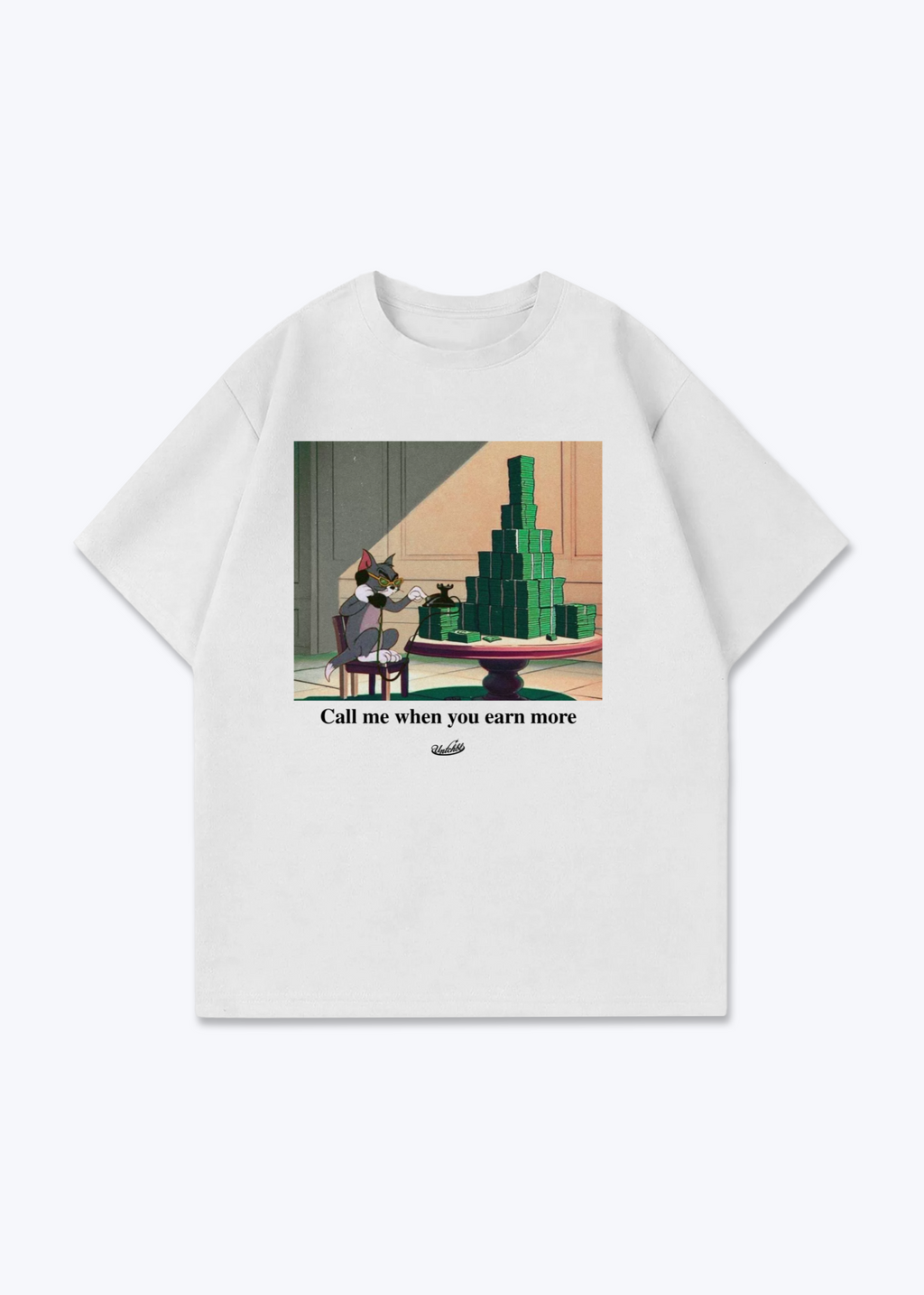 CALL ME TEE - White Front (Designed)