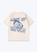 WAKE UP TEE - Beige Back (Designed)