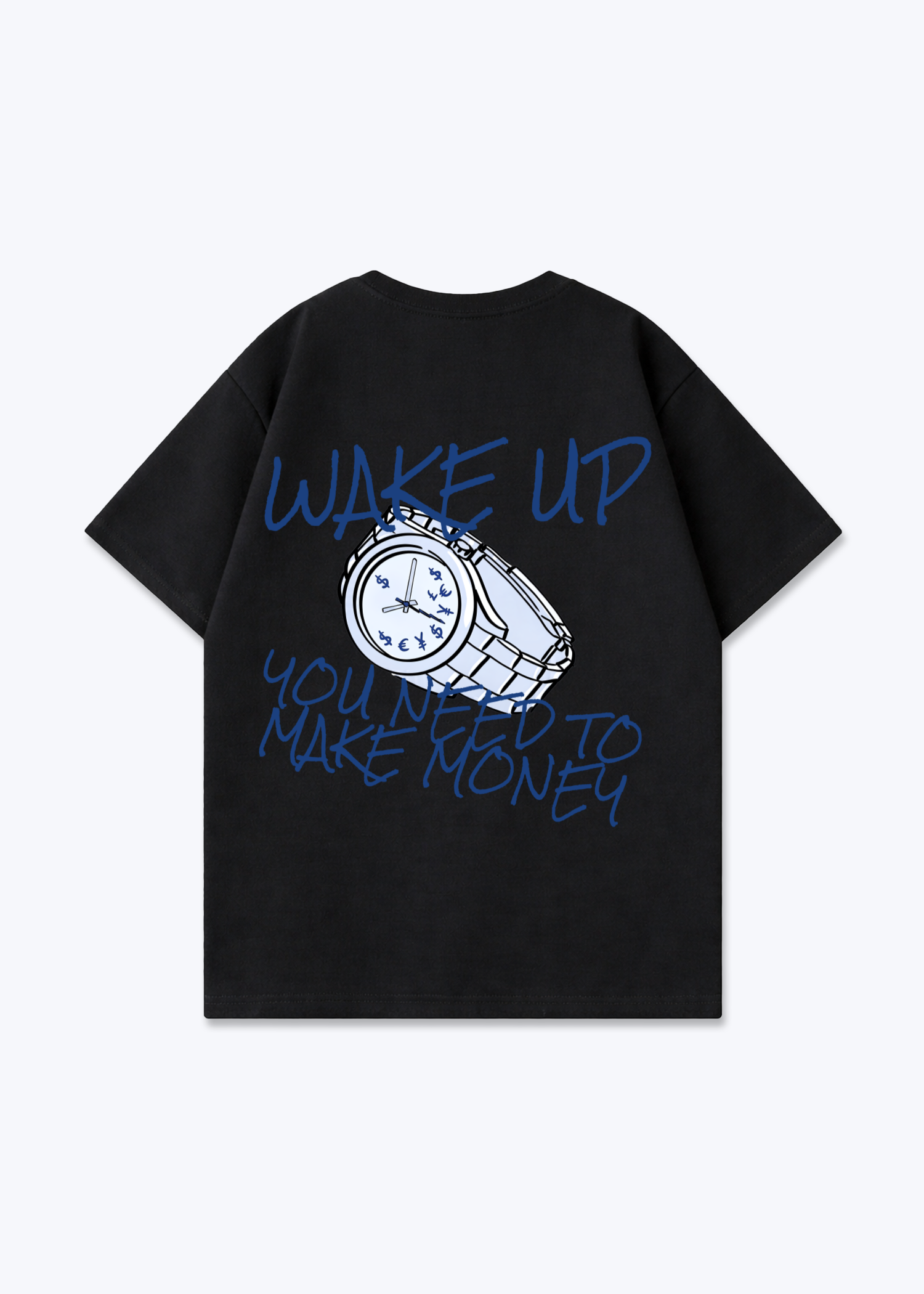 WAKE UP TEE - Black Back (Designed)