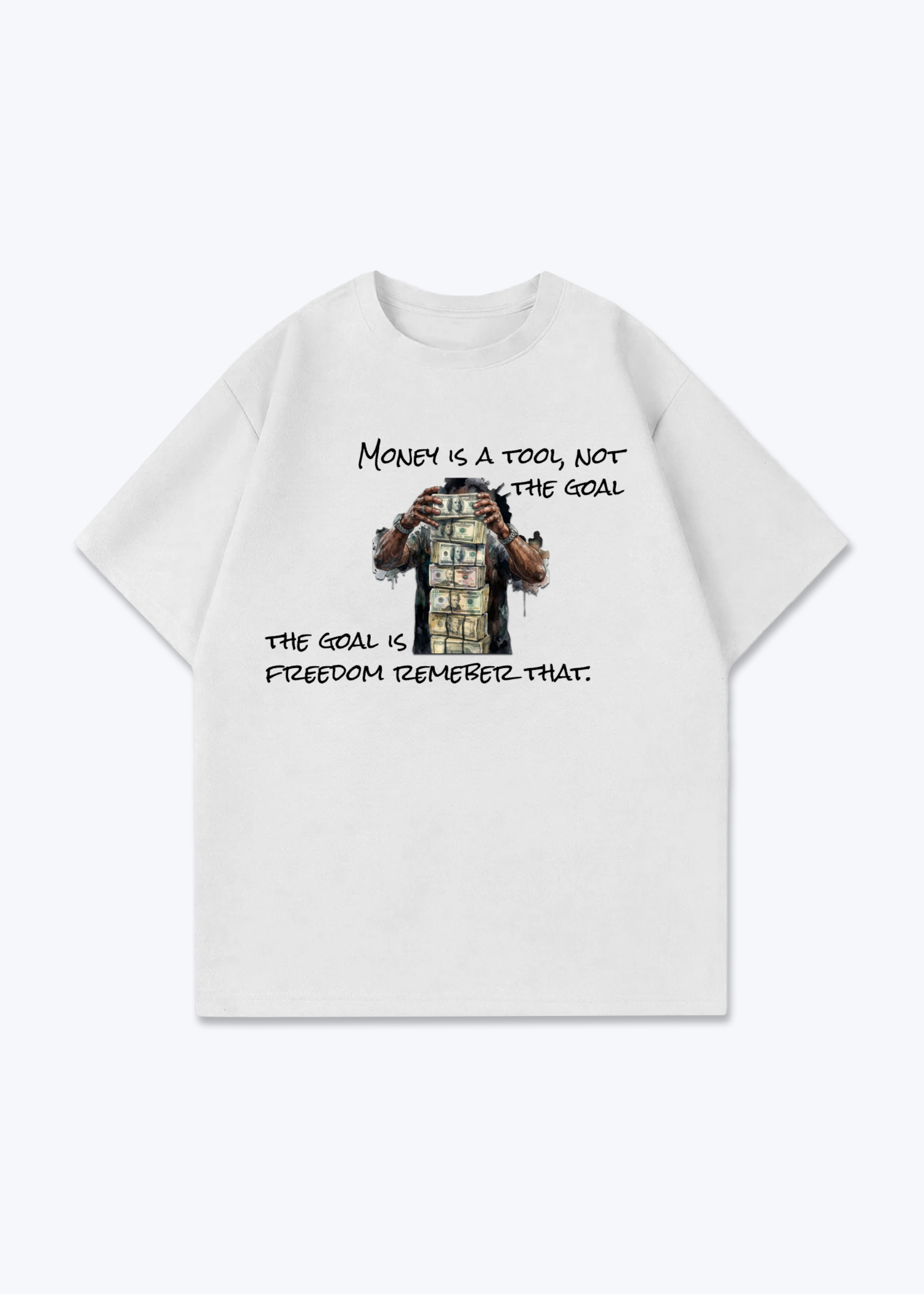 MONEY TOOL TEE - White Front (Designed)