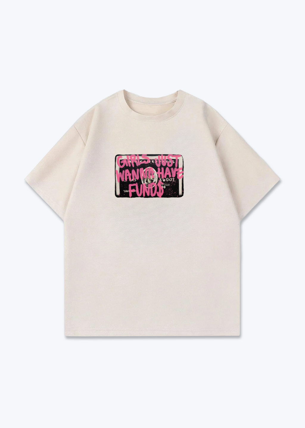 GIRLS FUND$ TEE - Beige Front (Designed)