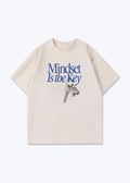 MINDSET IS KEY TEE - Beige Front (Designed)