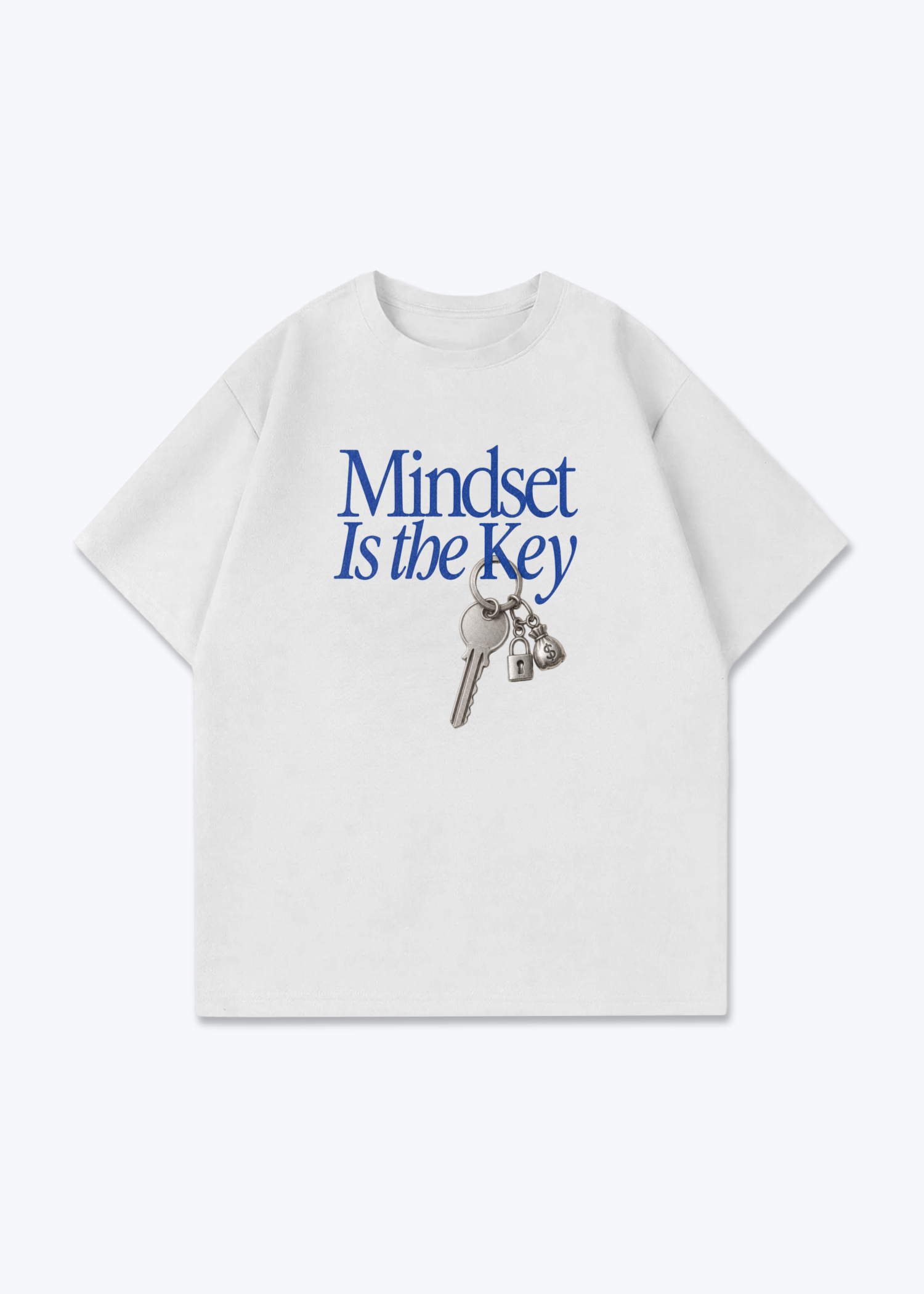 MINDSET IS KEY TEE - White Front (Designed)