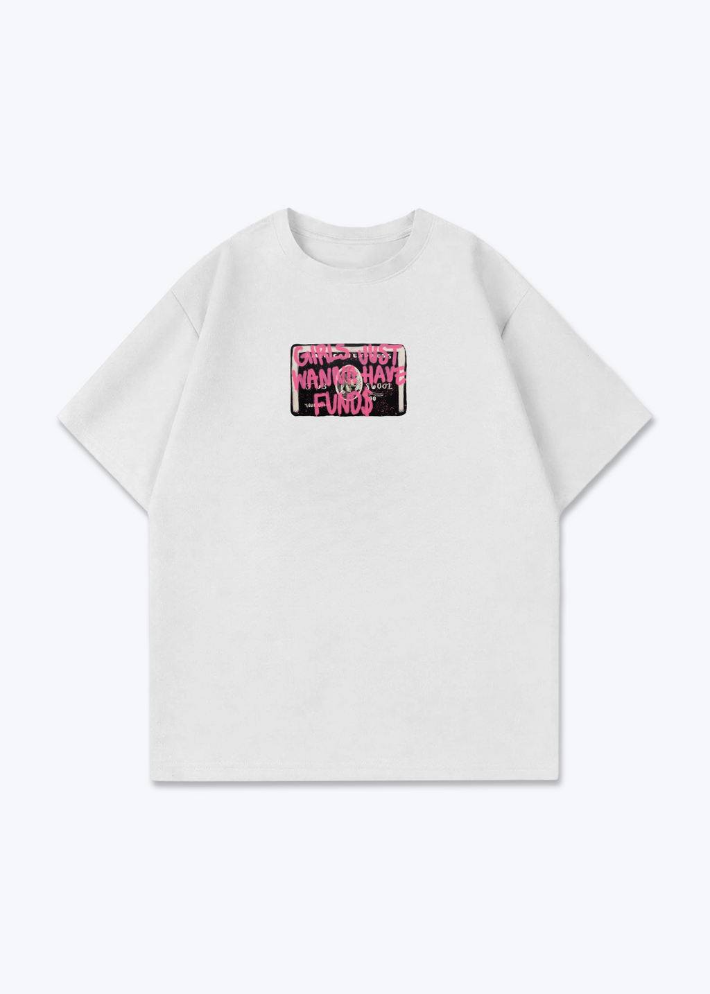 Oversized Shirt - White Front (Designed)