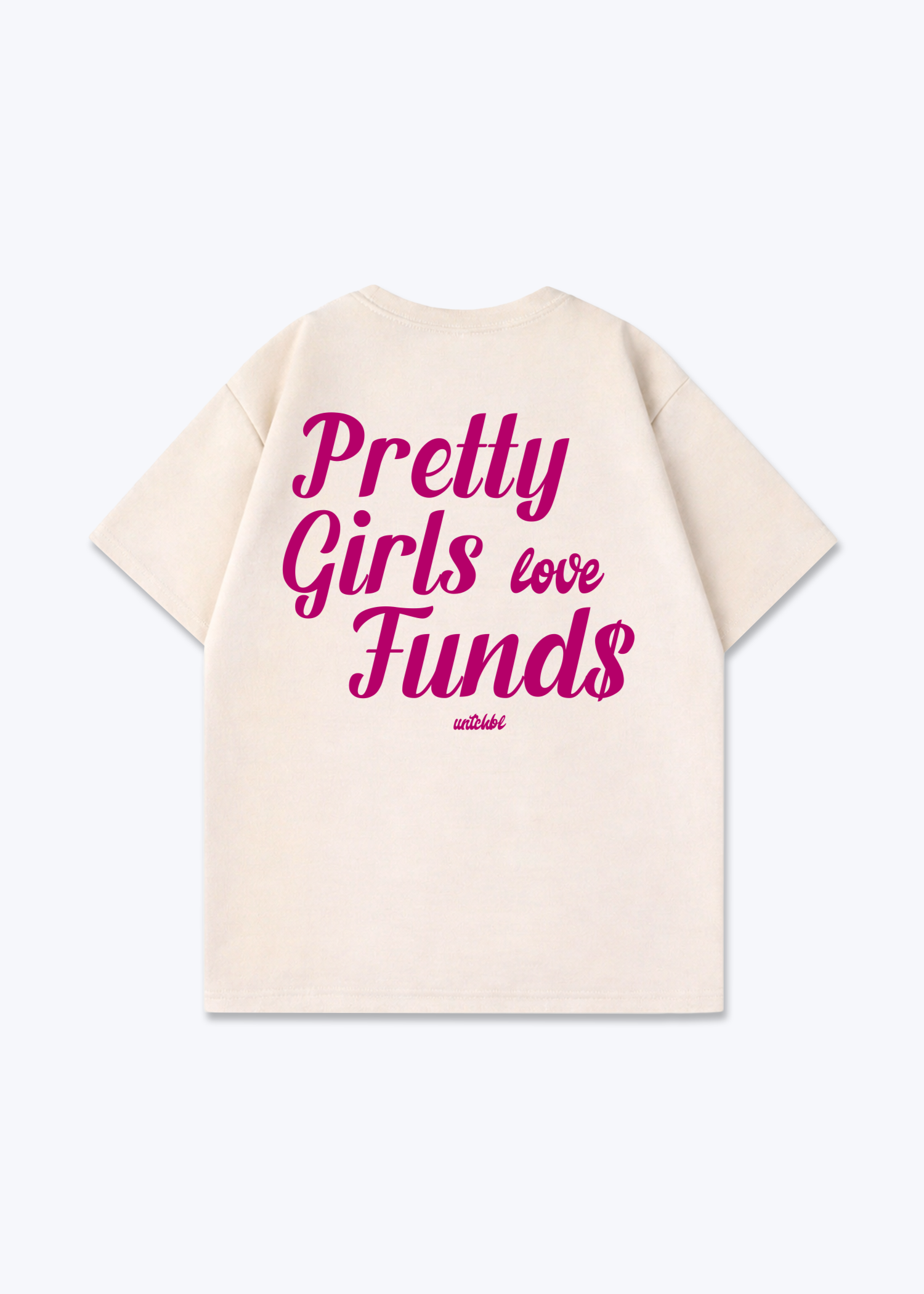 PRETTY GIRLS TEE - Beige Back (Designed)