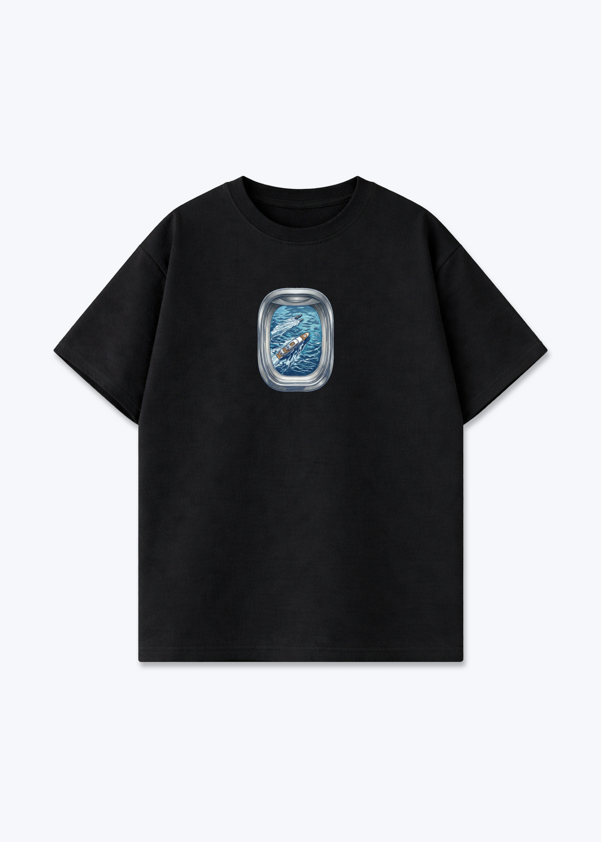BOAT TEE - Black Front (Designed)