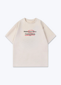 MAKE YOUR LIFE TEE - Beige Front (Designed)